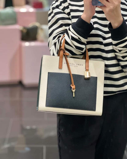 MARC JACOBS – Mini Grind Leather Women Bag (Off White & Black)