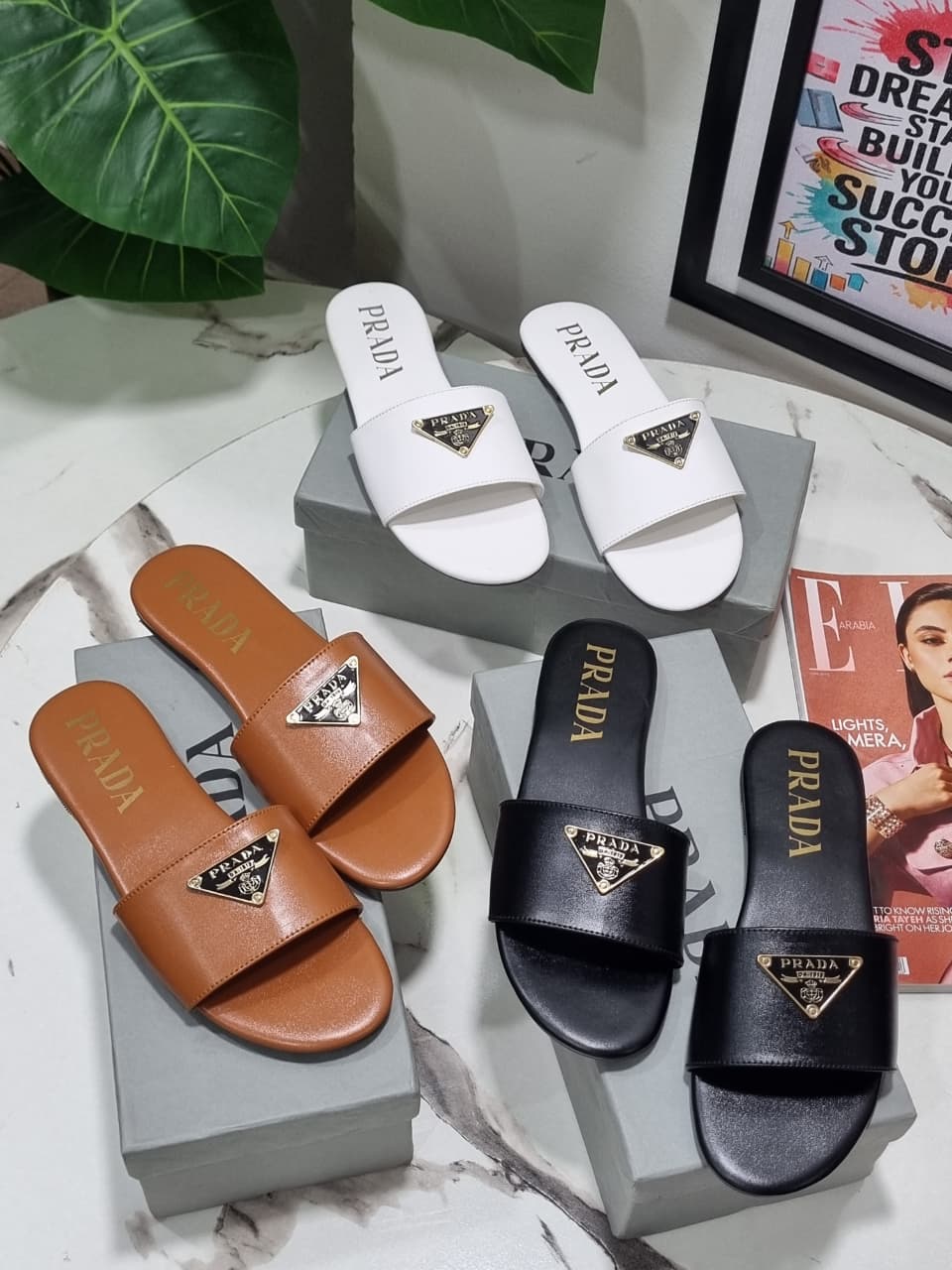 PRADA – New Arrival Women Slippers (Brown)