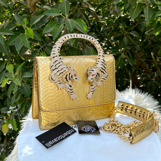 ROBERTO CAVALLI – Luxury Women Handbag (Golden)