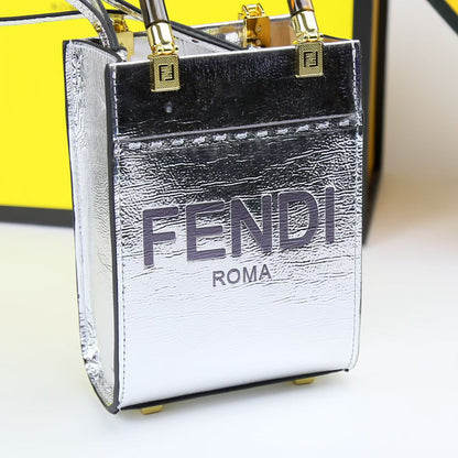 FENDI – Luxury Leather Women Bag (Silver)