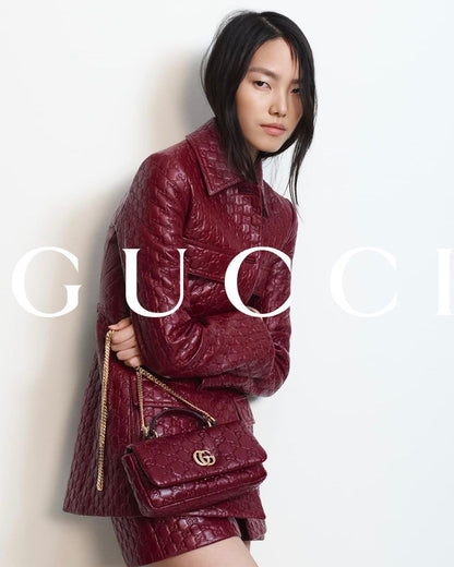 GUCCI GG MILANO – Women Small Top Handle Bag (Maroon)