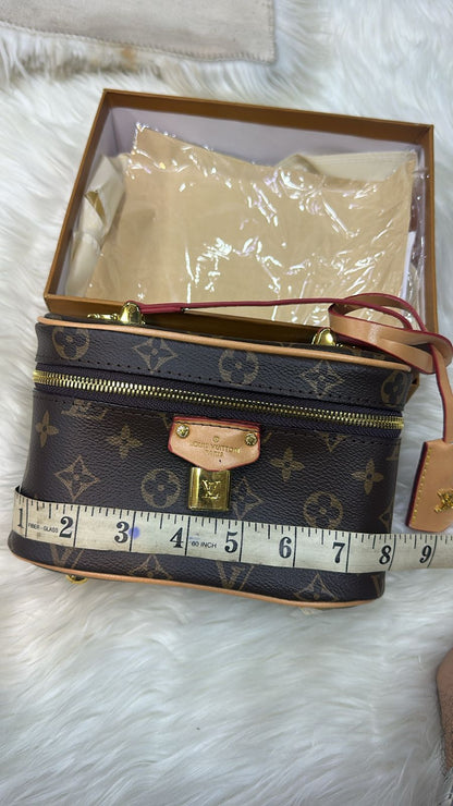 LOUIS VUITTON VANITY PM – Women Monogram Reverse Canvas Bag (Black)