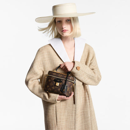 LOUIS VUITTON VANITY PM – Women Monogram Reverse Canvas Bag (Beige Brown)