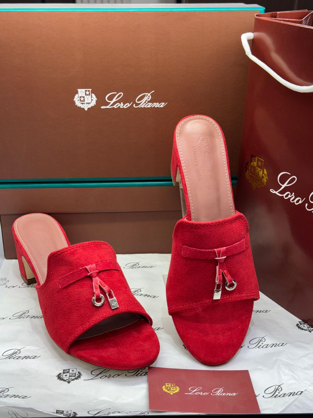LORO PIANA SUMMER CHARMS – Women Sandals (Red)