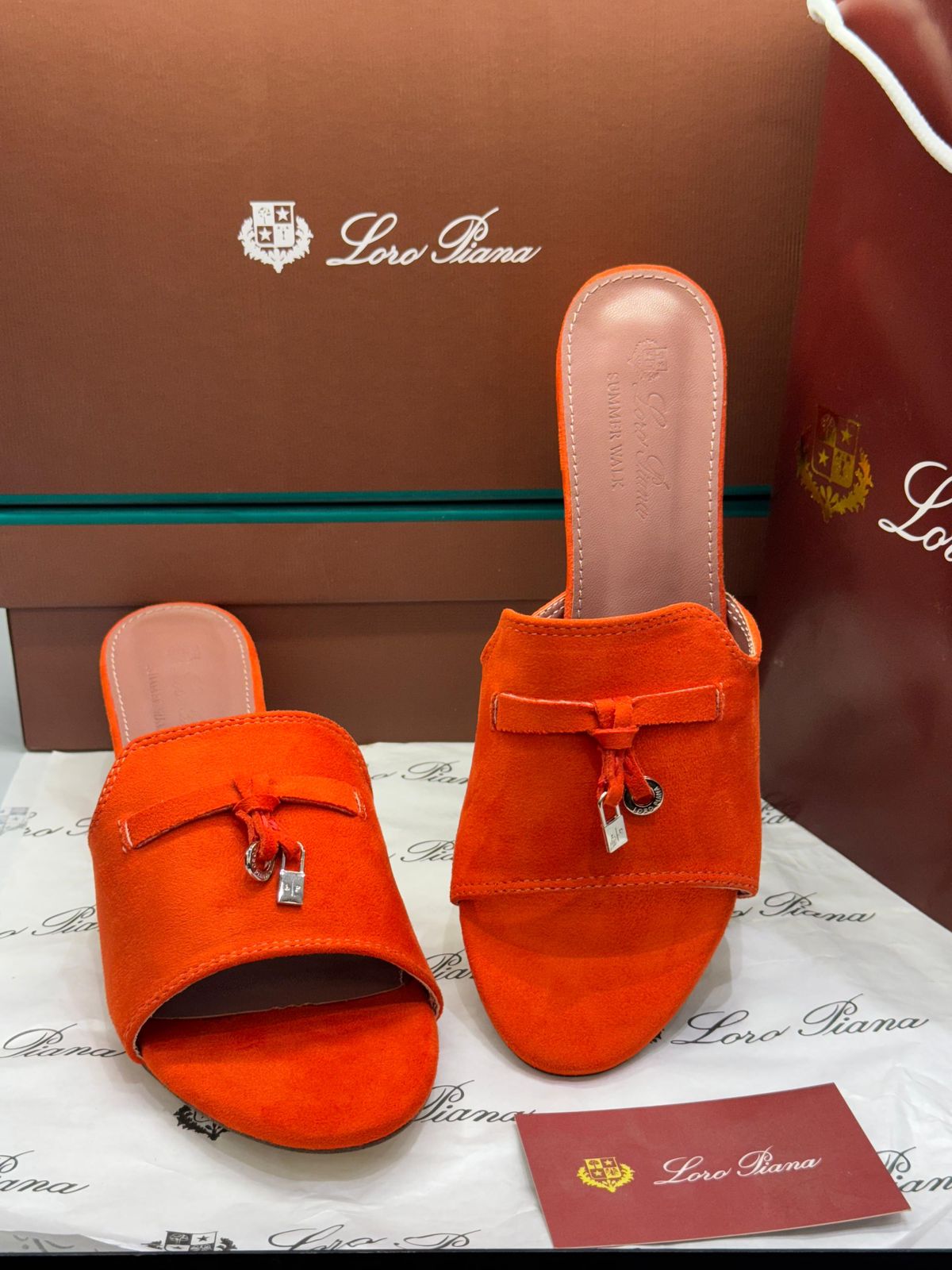 LORO PIANA SUMMER CHARMS – Women Sandals (Orange)