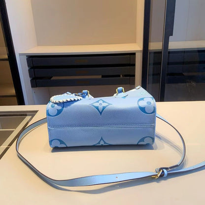 LOUIS VUITTON ONTHEGO PM BLUE – Women Tote Bag (Sky Blue)