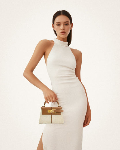 J-W P-E-I Elise Mini Top Handle Women Bag – Luxury Edition  (Off White Brown)