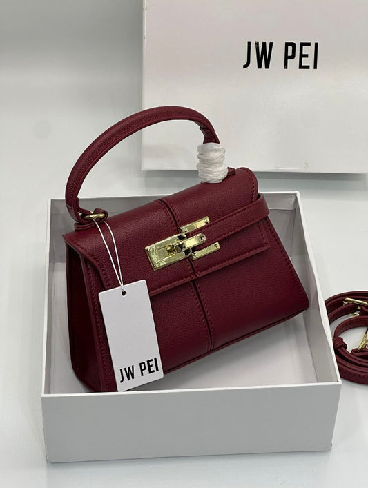 J-W P-E-I Elise Mini Top Handle Women Bag – Luxury Edition (Maroon)