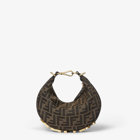 FENDI GRAPHY MINI – Women Bag | Luxury Leather Mini Hobo (Brown)