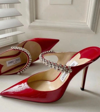 JIMMY CHOO – Women Heel Pumps | Master Quality Patent Leather (Red)