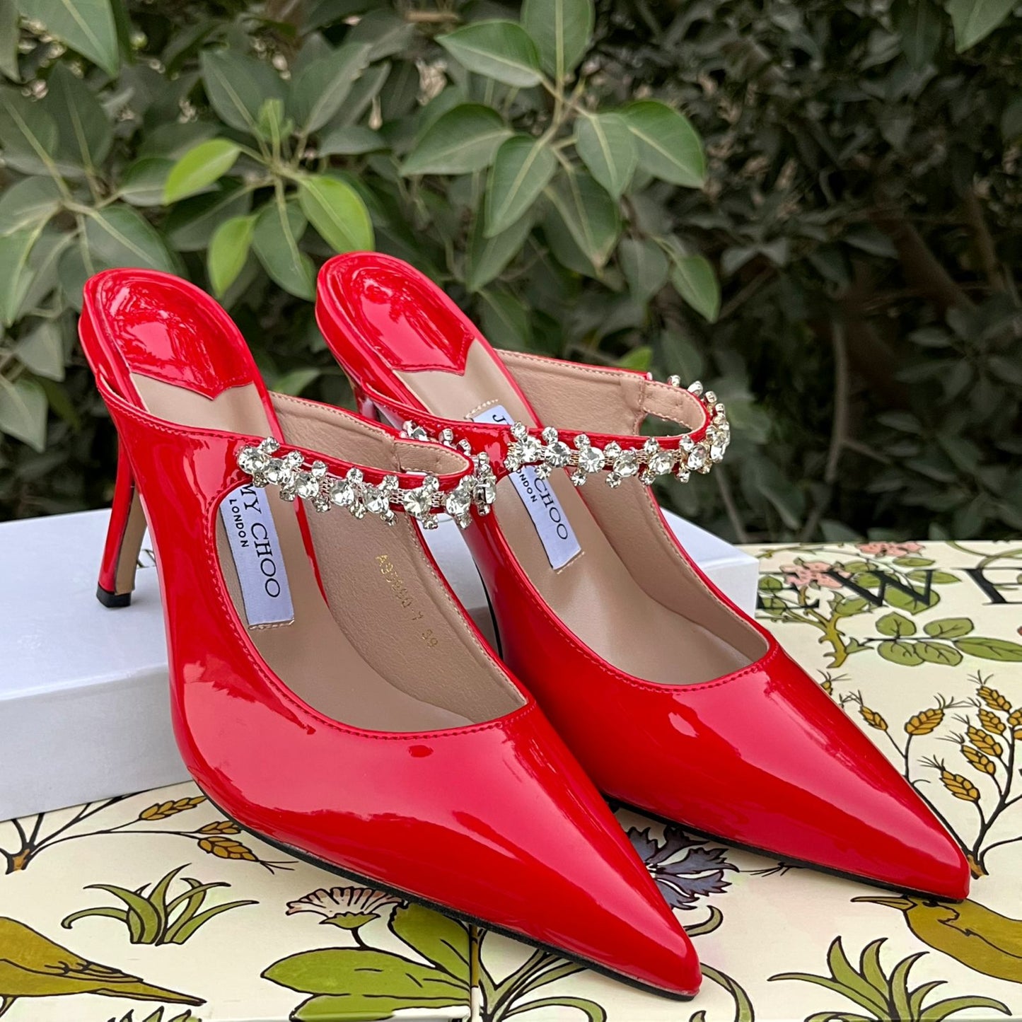 JIMMY CHOO – Women Heel Pumps | Master Quality Patent Leather (Red)