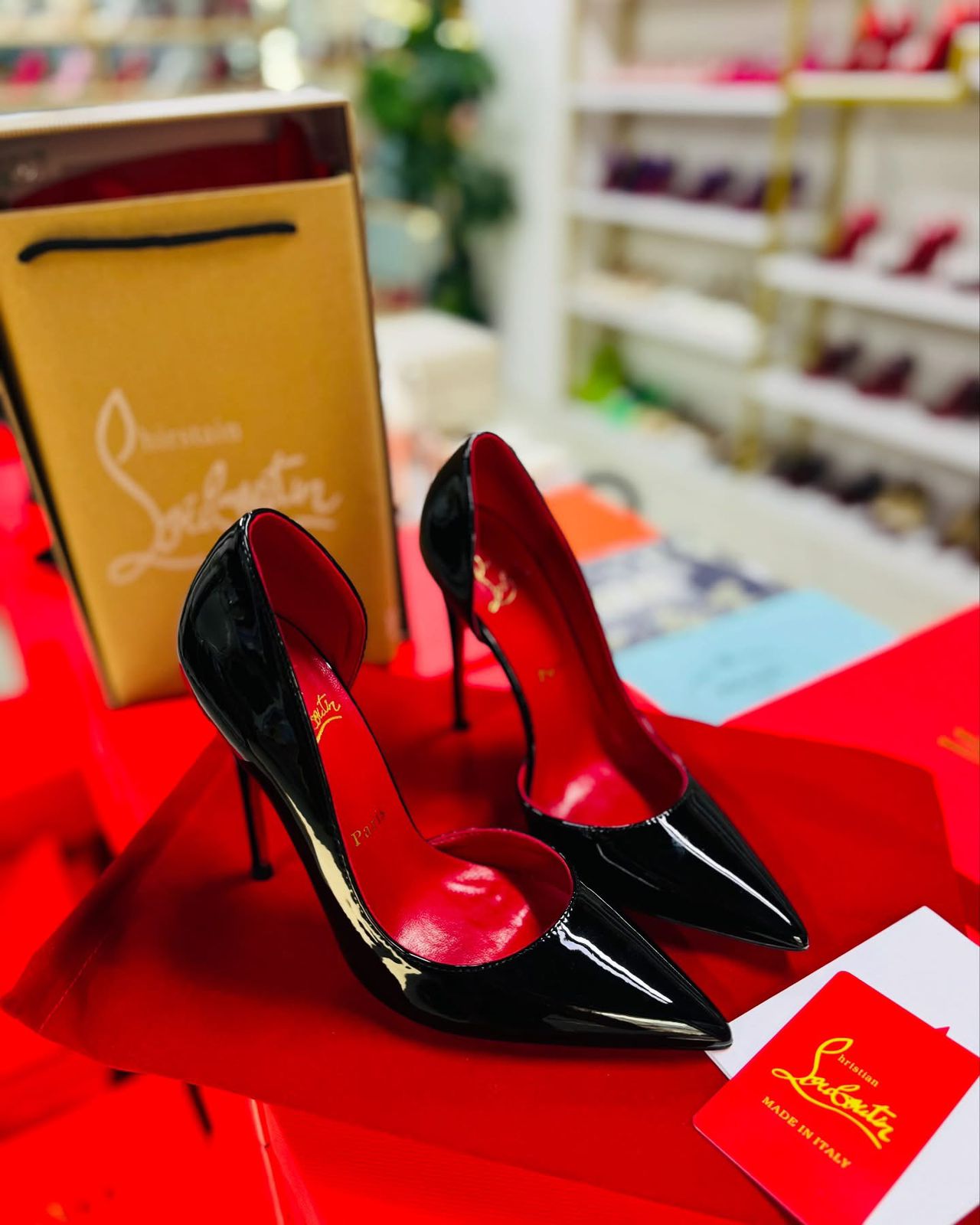 CHRISTIAN LOUBOUTIN IRIZA PUMPS – Women Heels | Premium Imported Patent Leather (Black)