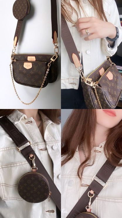 LOUIS VUITTON Multi Pochette Accessoires – Premium Women Bag | With Box & Dust Bag (Khaki)