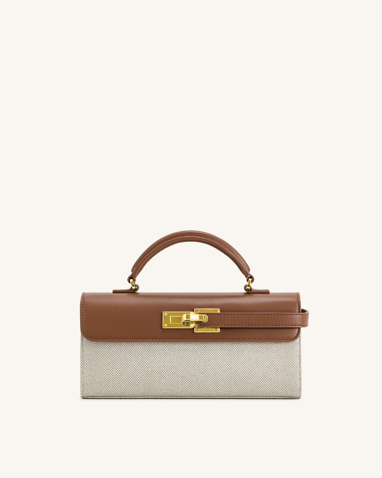 JW PEI Keyla Top Handle Bag – Vegan Leather | Premium Quality (Off White Brown)