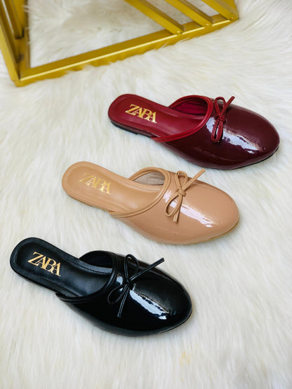 New Arrival – ZARA Flat Mules (Beige)