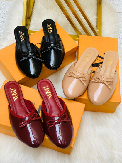 New Arrival – ZARA Flat Mules (Beige)