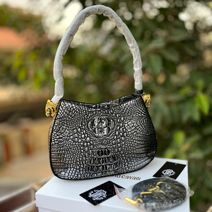 ROBERTO CAVALLI – PREMIUM CROSSBODY BAG (Silver Black)