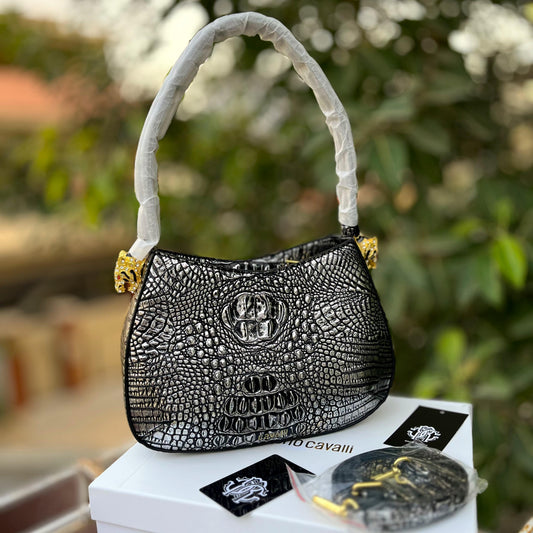 ROBERTO CAVALLI – PREMIUM CROSSBODY BAG (Silver Black)