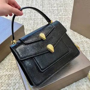 BVLGARI Serpenti Forever Charm Women Bag – Molten Karung Leather (Black)
