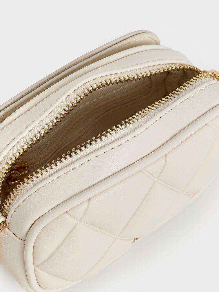 CHARLES & KEITH ARWEN QUILTED MINI BAG – Women Bag (White)