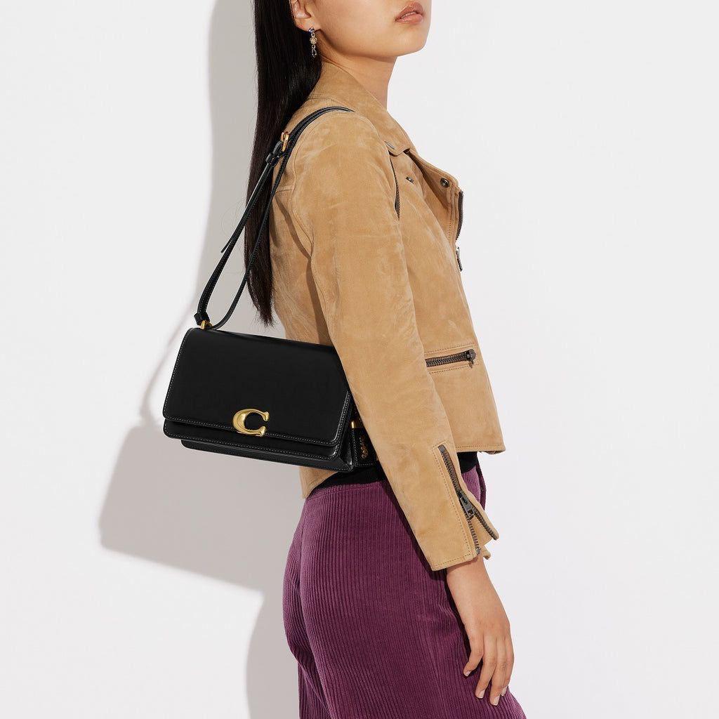 C-O-A-C-H Bandit Shoulder Women Bag – Refined Calf Leather (Black)