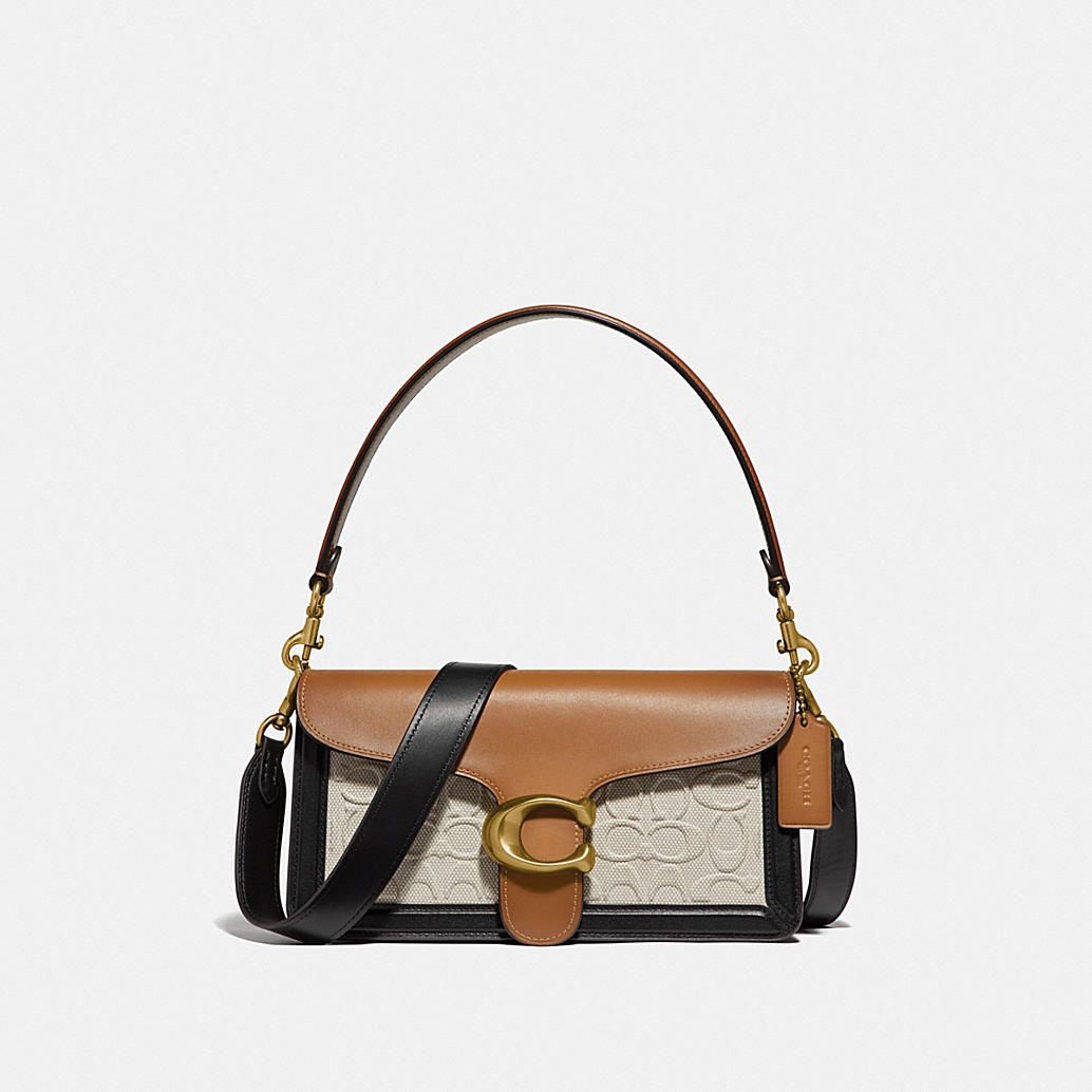 C-O-A-C-H Tabby Shoulder 26 Women Bag – Blocked Signature Premium Range (Beige)