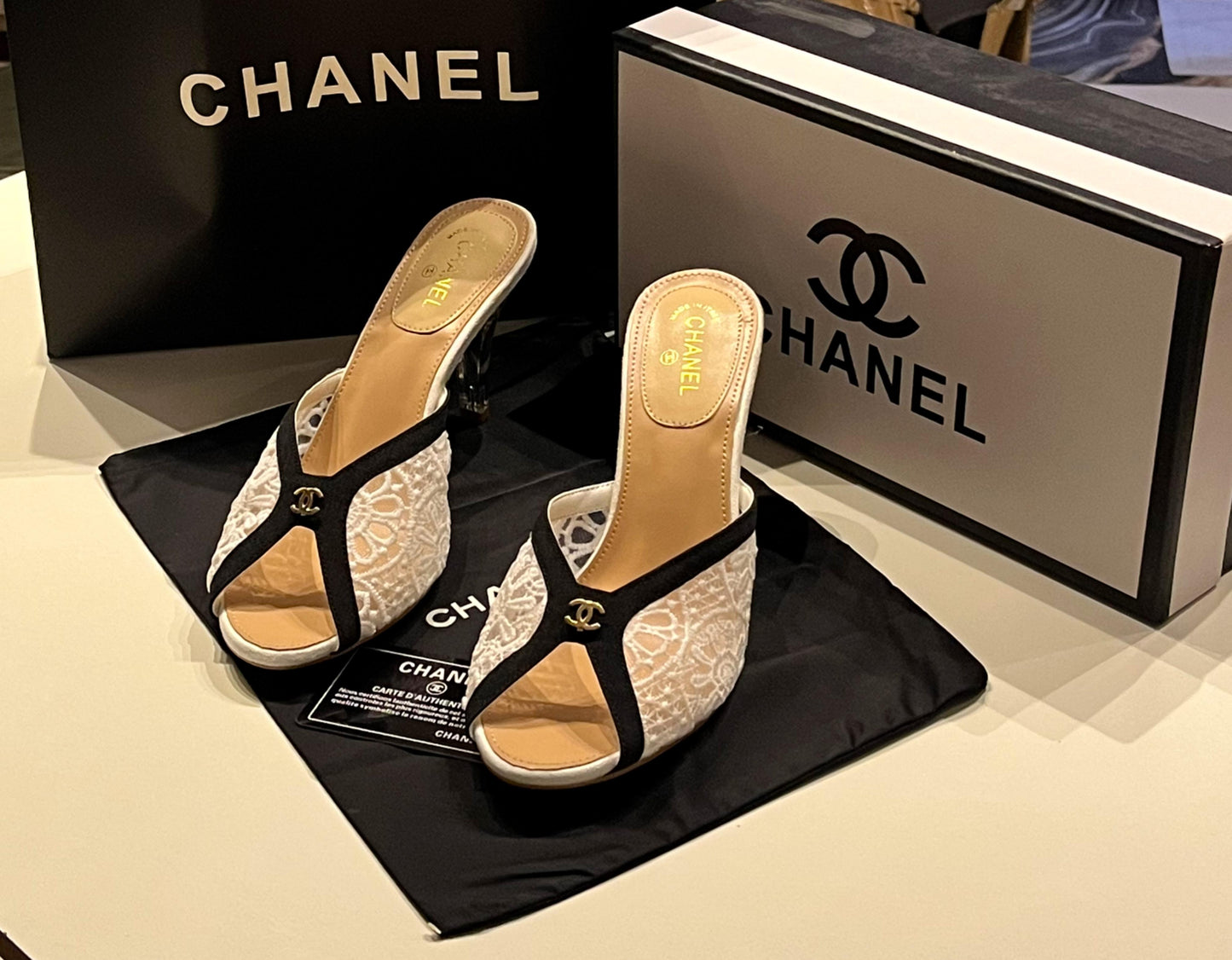 C-H-A-N-E-L MASTER QUALITY HEELS – Women Heels (Black & White)