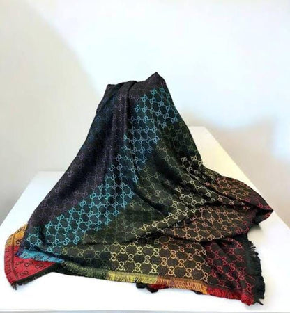 G-U-C-C-I Luxury Square Silk Blend Scarf – Official Model | 140 × 140 cm