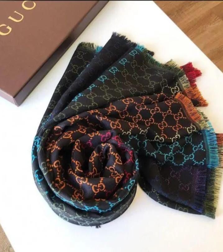 G-U-C-C-I Luxury Square Silk Blend Scarf – Official Model | 140 × 140 cm
