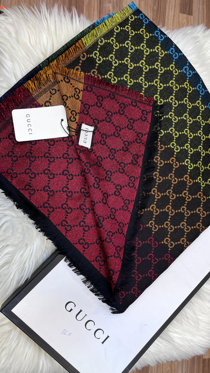 G-U-C-C-I Luxury Square Silk Blend Scarf – Official Model | 140 × 140 cm