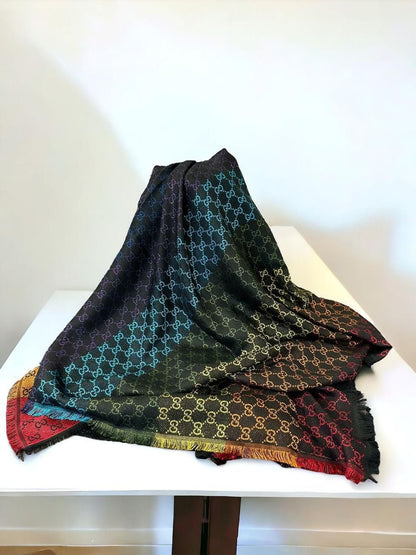 G-U-C-C-I Luxury Square Silk Blend Scarf – Official Model | 140 × 140 cm