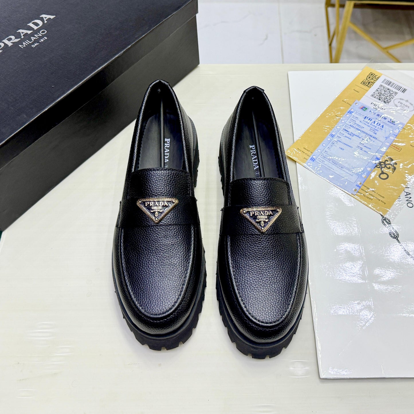 PRADA PREMIUM GENTS SHOES – Luxury Footwear (Black)