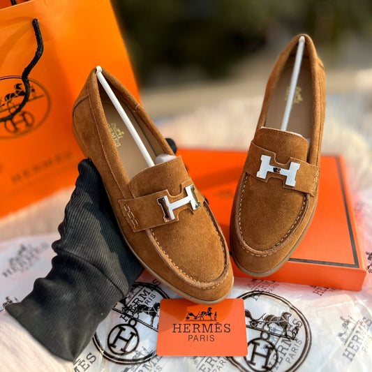 HERMÈS PARIS LOAFER – Women Loafers (Brown)