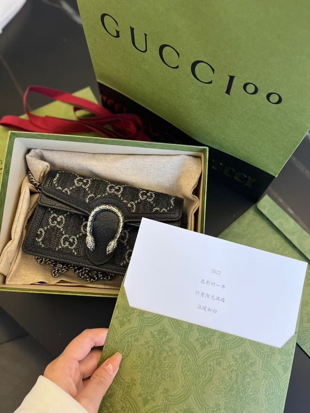 GUCCI DIONYSUS MINI GG LEATHER – Women Bag (Black)
