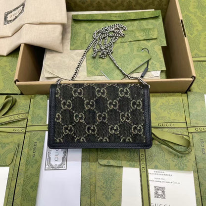 GUCCI DIONYSUS MINI GG LEATHER – Women Bag (Black)