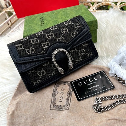 GUCCI DIONYSUS MINI GG LEATHER – Women Bag (Black)