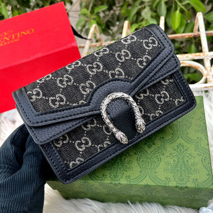 GUCCI DIONYSUS MINI GG LEATHER – Women Bag (Black)