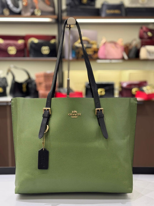 C-O-A-C-H Mollie Tote Women Bag – Signature Canvas Edition (Green)