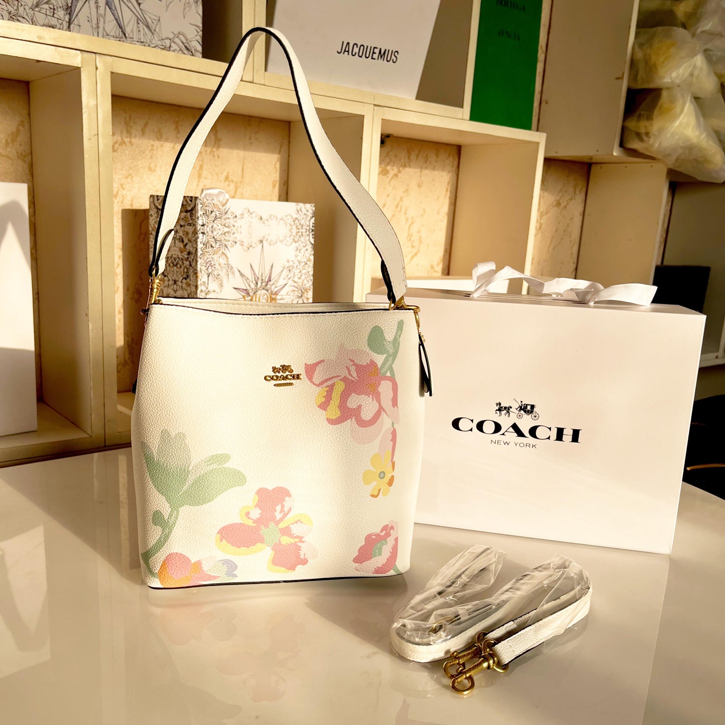 C-O-A-C-H BUCKET DESIGNER – Women Bag (White Design A)