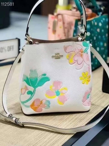 C-O-A-C-H BUCKET DESIGNER – Women Bag (White Design A)