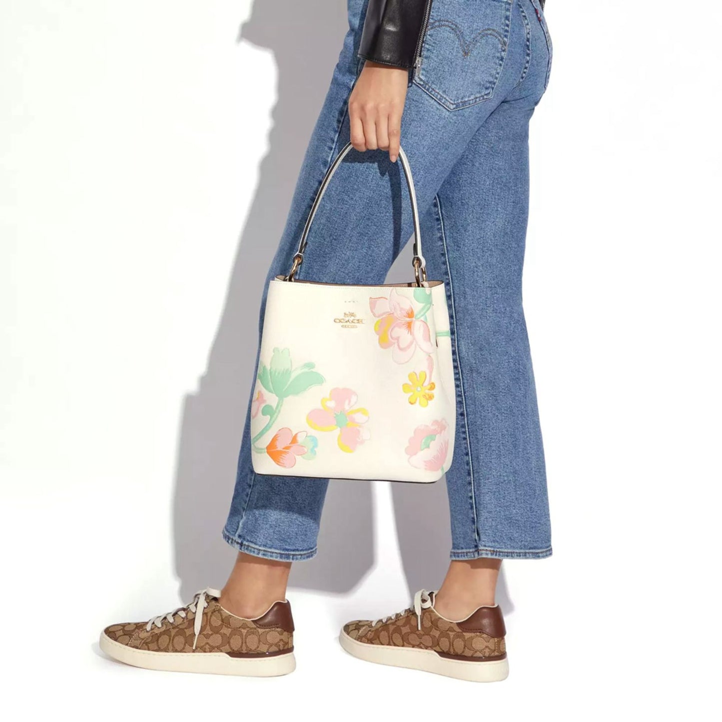 C-O-A-C-H BUCKET DESIGNER – Women Bag (White Design A)