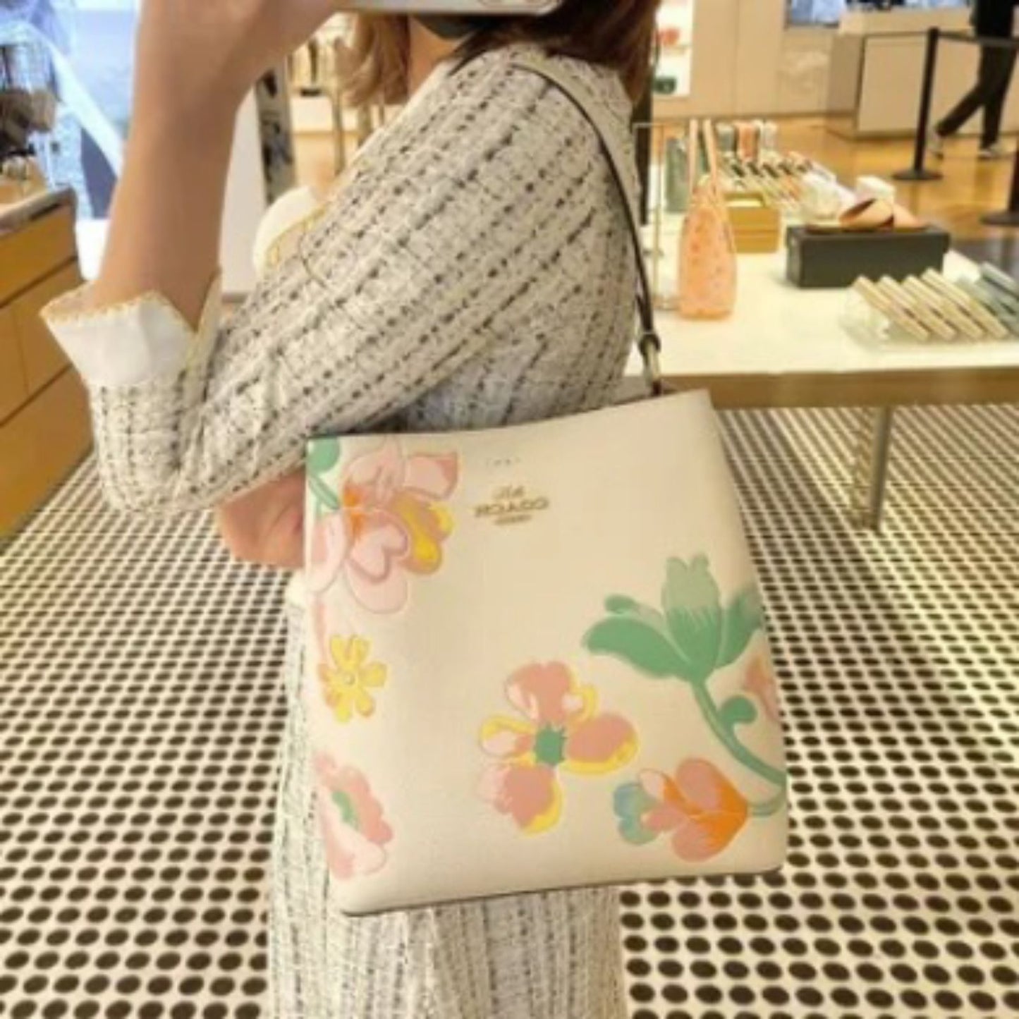 C-O-A-C-H BUCKET DESIGNER – Women Bag (White Design A)