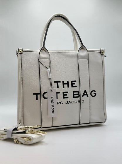 MARC JACOBS TOTE BAG WITH LONG STRAP – Women Bag (White)