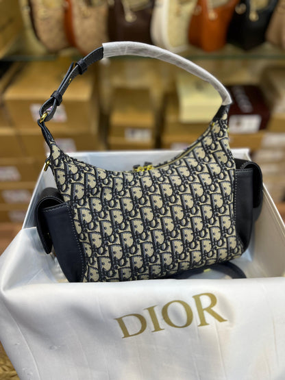 D-I-O-R MEDIUM D-DREAM OBLIQUE JACQUARD – Women Bag (Blue)