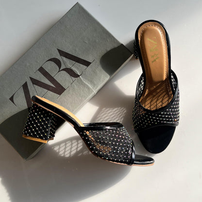 Z-A-R-A Premium Heels for Women – Stylish Footwear | Brand Box (Black)