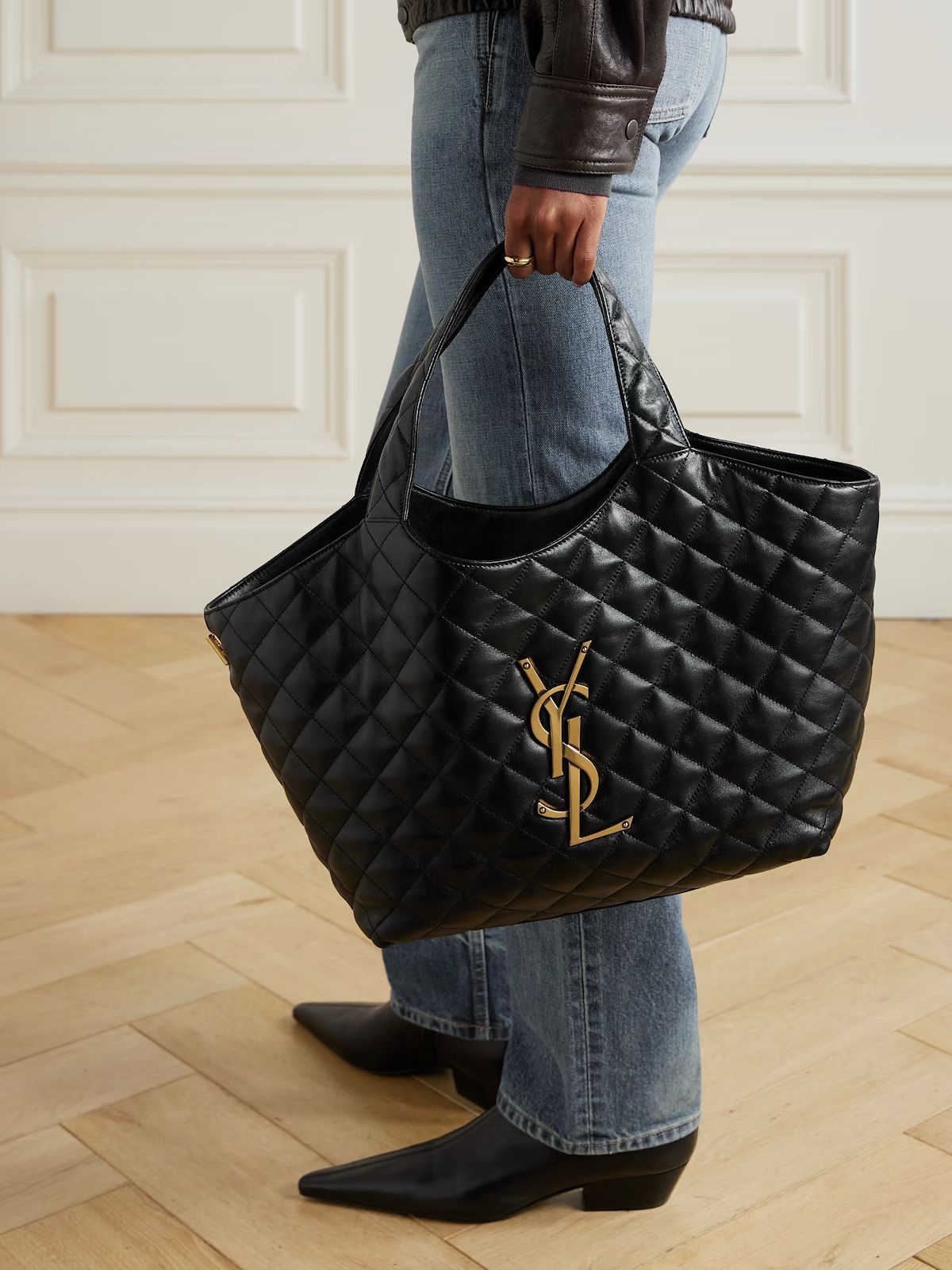 Y-S-L Saint Laurent ICare Quilted Lambskin Women Bag – Black With Dust Bag
