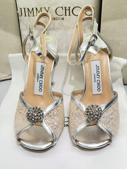 J-I-M-M-Y C-H-O-O Sacora Pearl-Embellished Heel Pumps (Silver Beige)