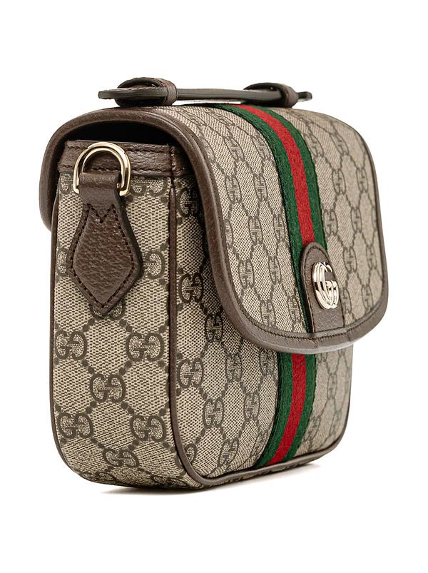 G-U-C-C-I Ophidia Small Top Handle Bag – GG Monogram Women Shoulder Bag (Beige Brown)
