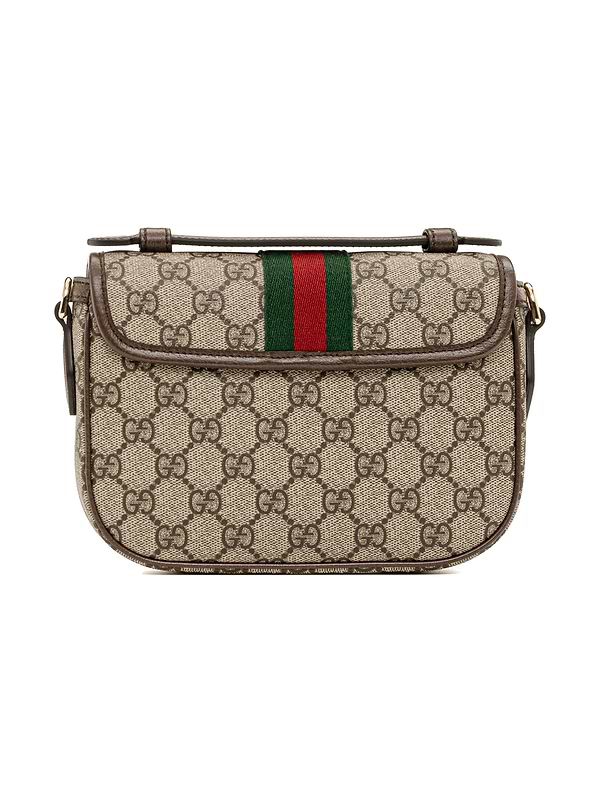 G-U-C-C-I Ophidia Small Top Handle Bag – GG Monogram Women Shoulder Bag (Beige Brown)