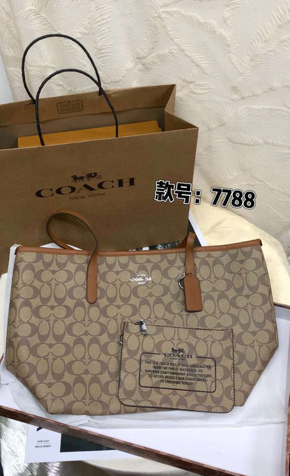 C-O-A-C-H City Tote Bag – New Design Premium Women Tote Bag | Official Model (Brown)